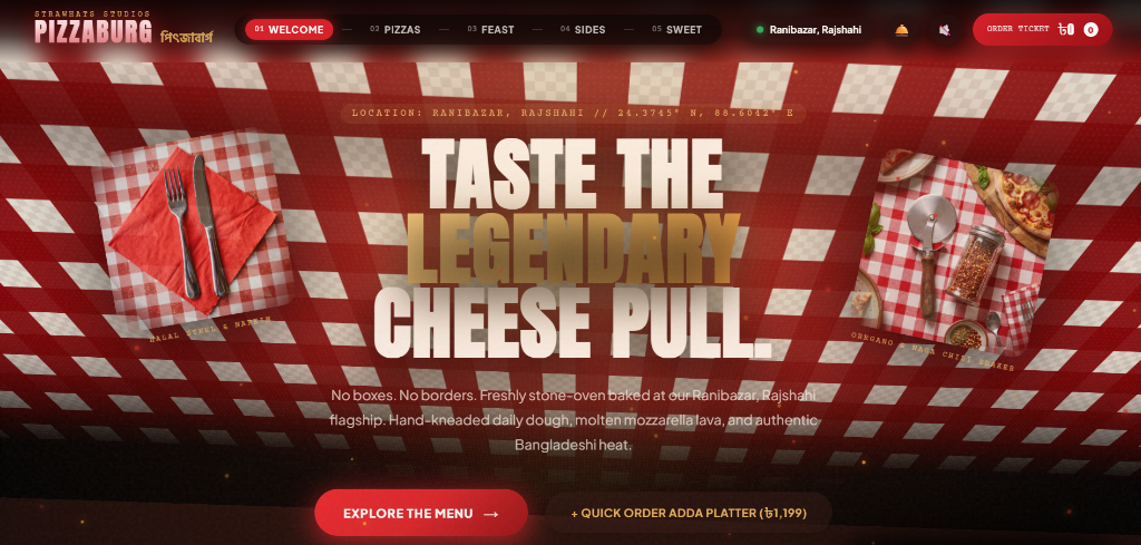 Pizzaburg (Sample Resturant Site)